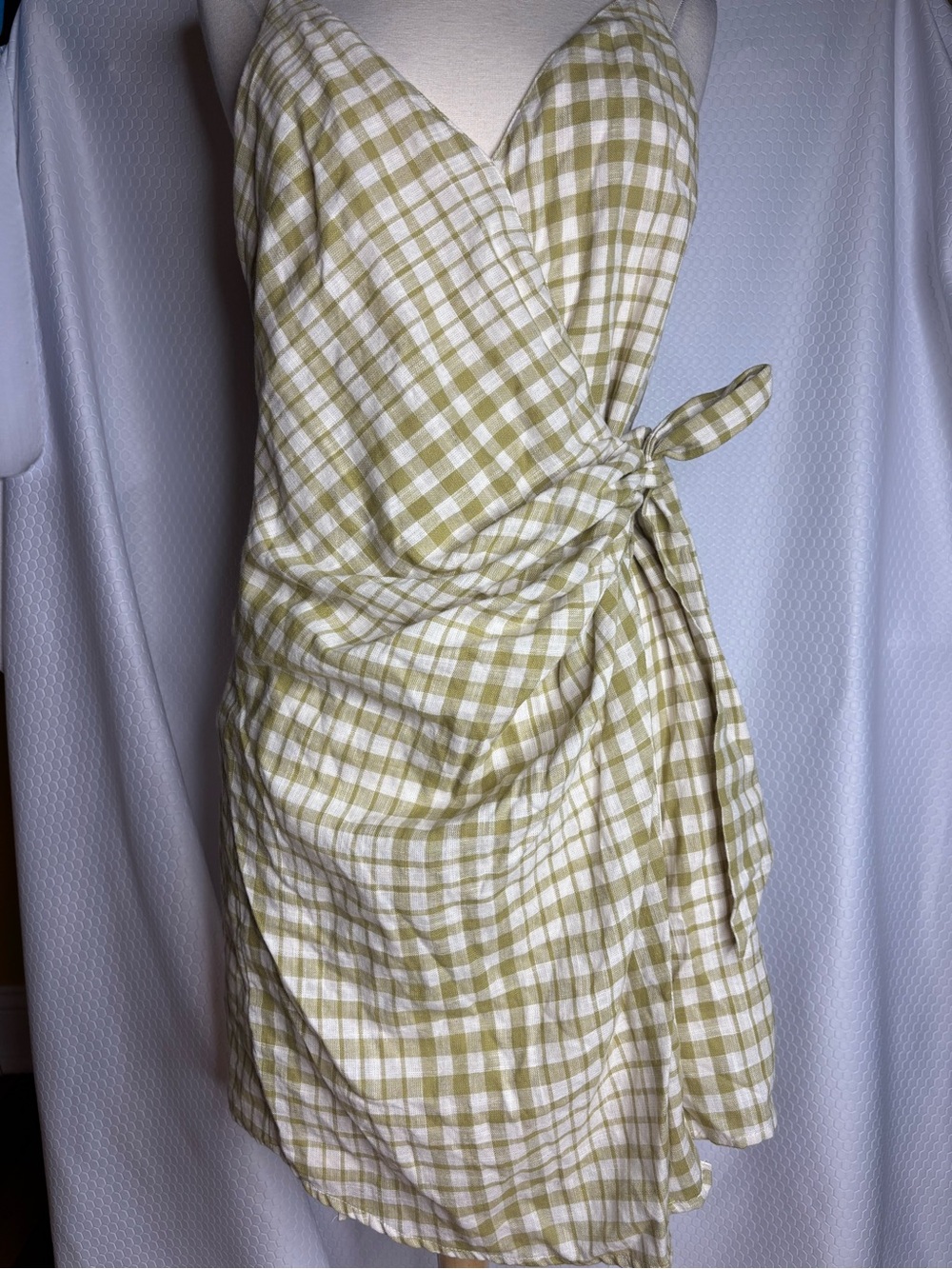 Free People Nodia Check Wraparound Dress - Picture 2 of 7
